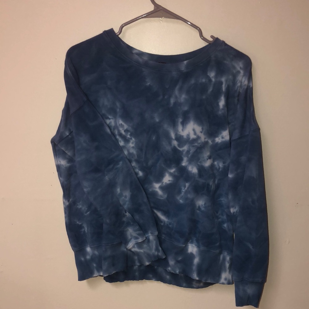 Tie dye cropped crew